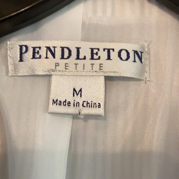 PENDLETON Grey Striped Seersucker Blazer Jacket - Picture 7 of 9